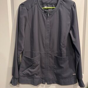 Grey's Anatomy Pewter Colored Scrub Jacket